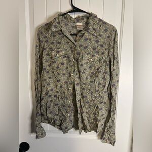 True Religion long-sleeve button down blouse